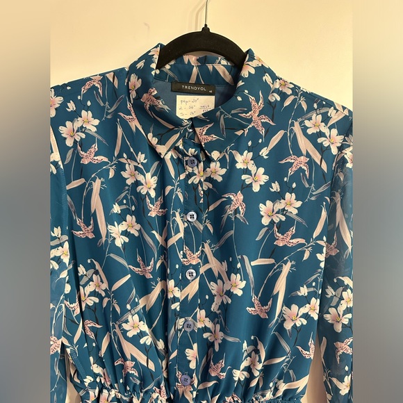 TRENDYOL TULLE FLOWER PRINT DRESS - Picture 6 of 6